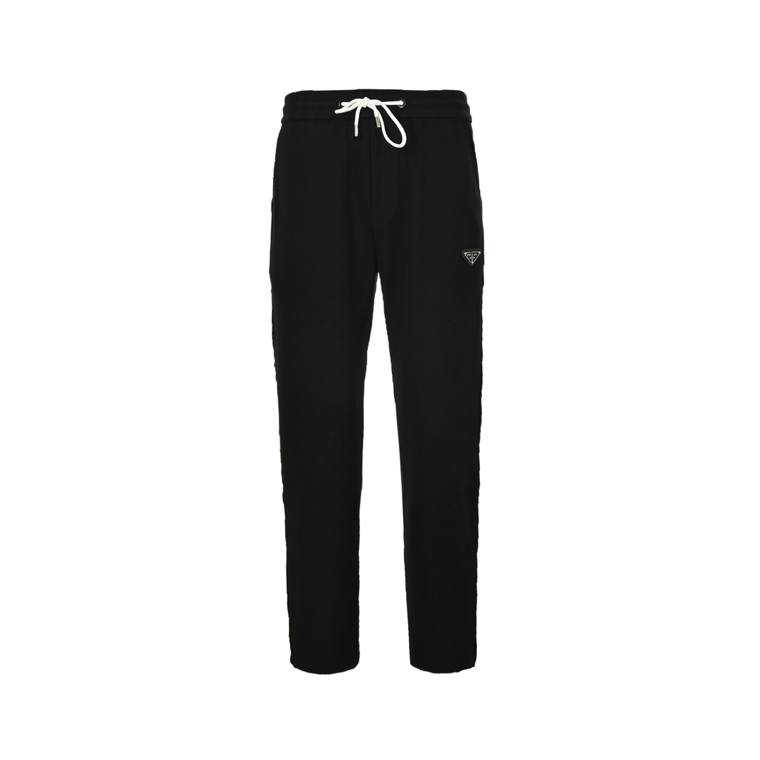 Prada 24Fw triangle logo webbing straight trousers