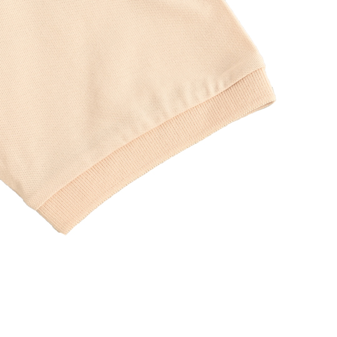 Prada 24ss apricot triangle logo polo short sleeve
