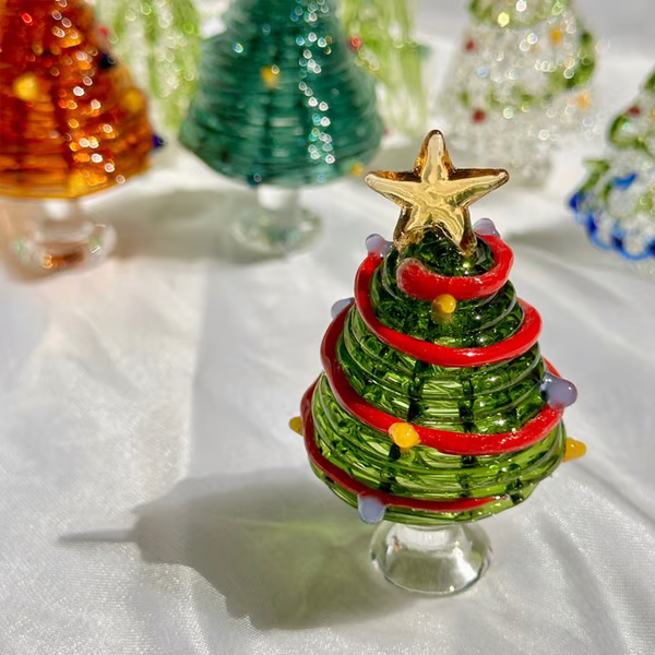🔥LAST DAY 49% OFF - 🎁Handmade Glass Christmas Tree Statue