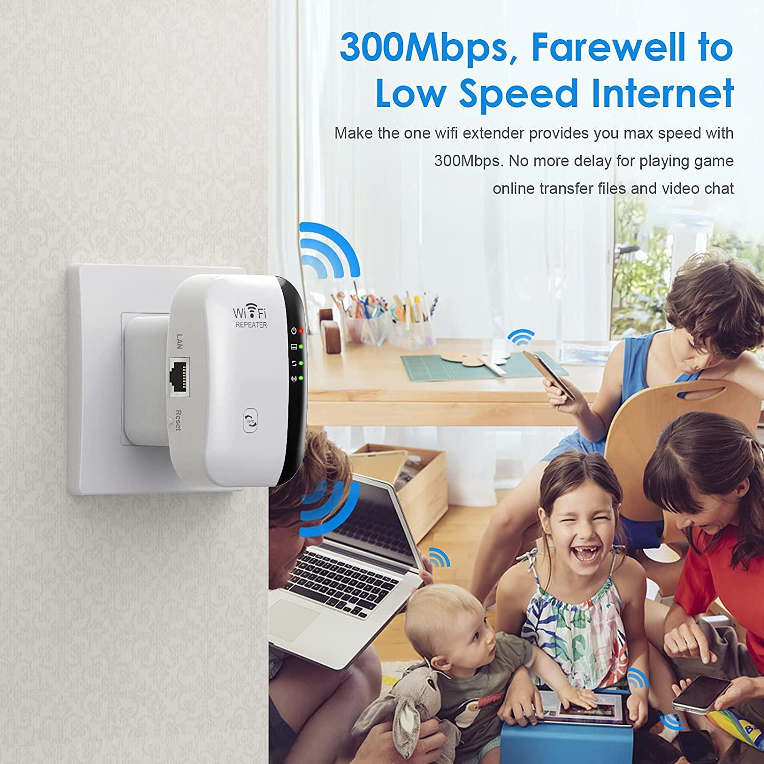 WiFi Signal Boosted To 300Mbps - Long Range Wireless Repeater Access Point