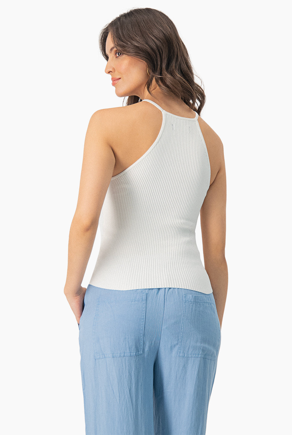 Slim Top Halter Rib
