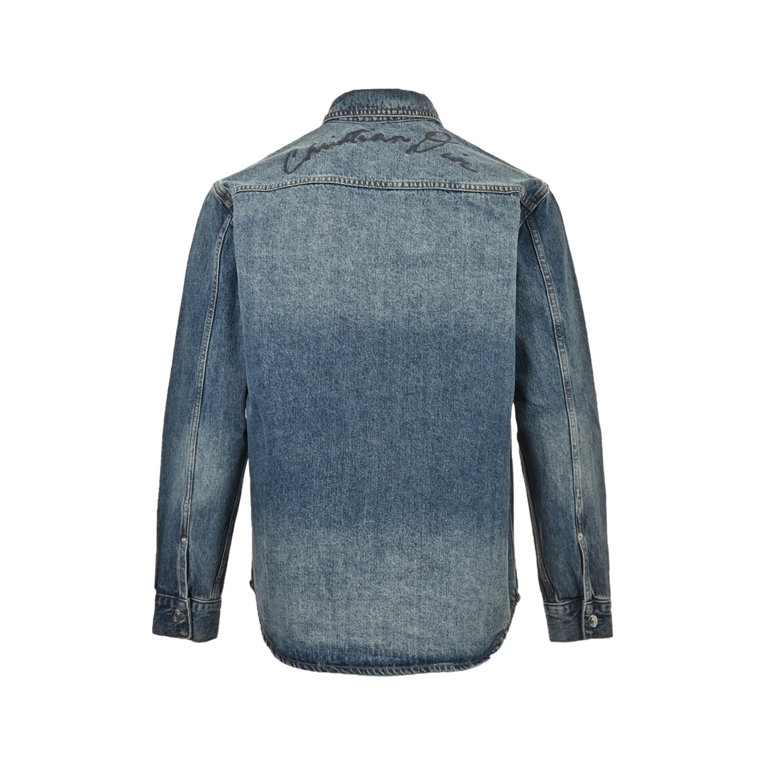Dior 24Fw floral and plant embroidered denim jacket