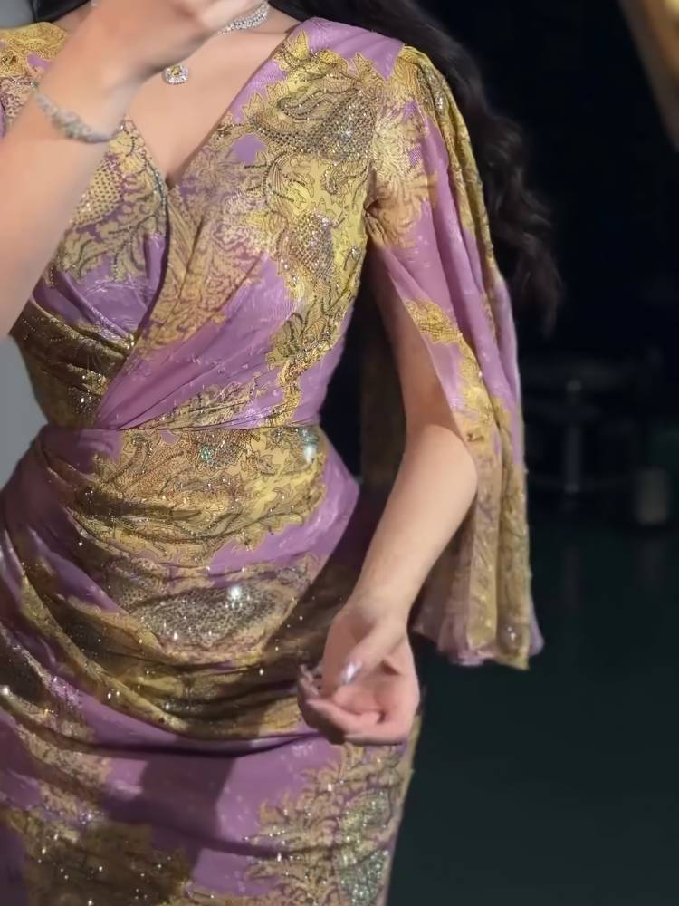 New Printed Hot Drill Shine Dress