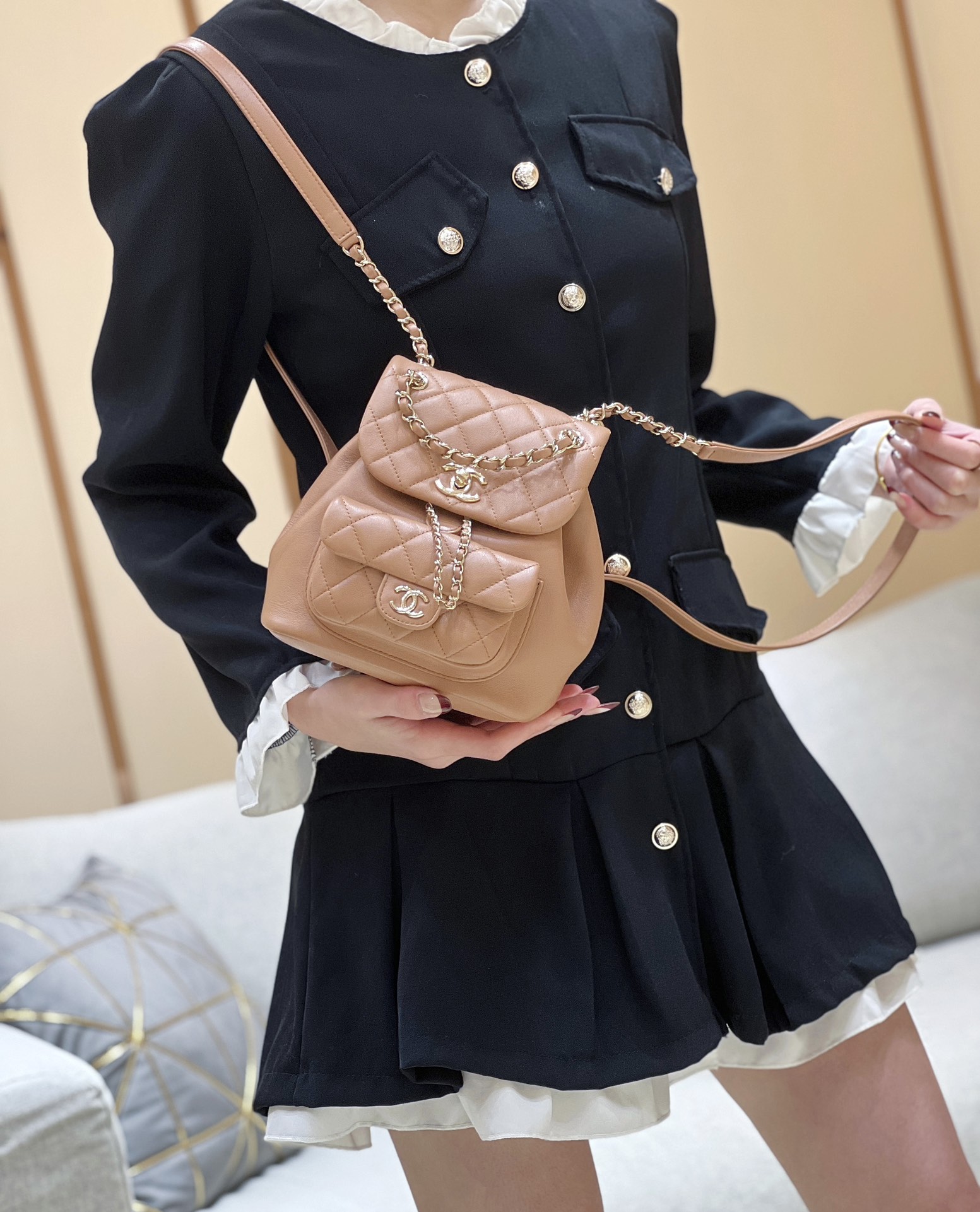 Chanel 24S duma small backpack AS2908