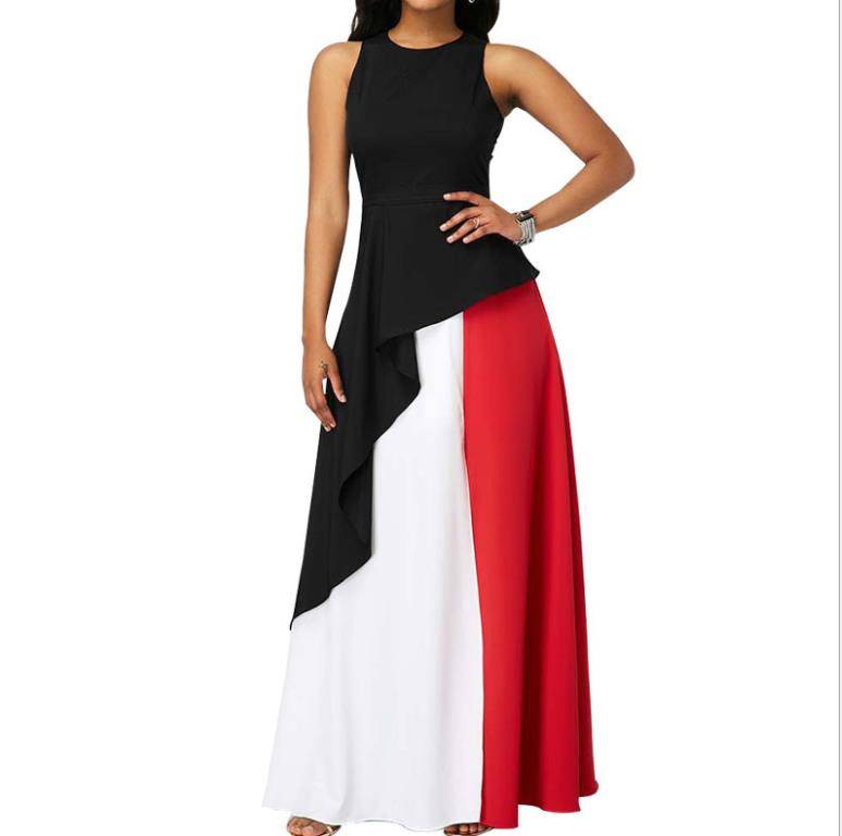 Oversize Color Blocking Dress