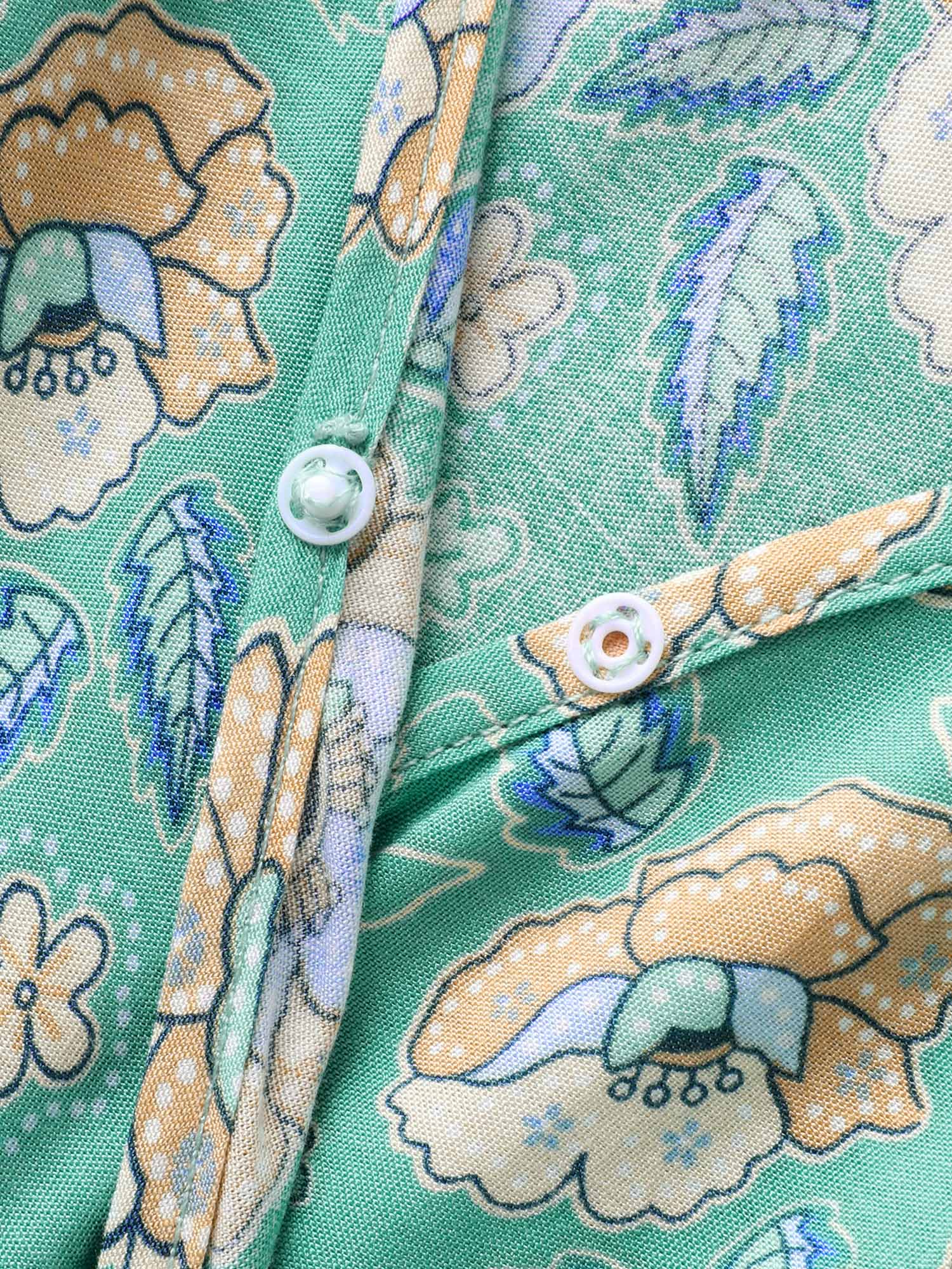 Floral Bell Sleeve Shirred Waist Midi Dress