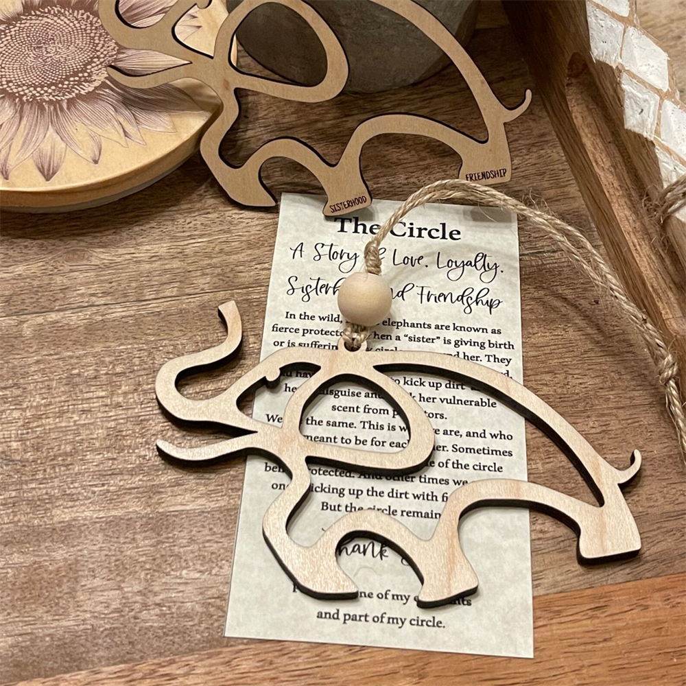 Sisterhood & Friendship-A Story of Love And Loyalty Elephant Ornament Gift