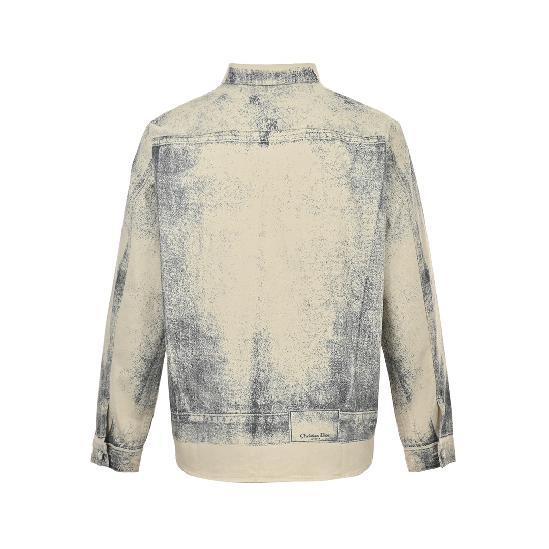 Dior 24Fw ink sketch print denim jacket