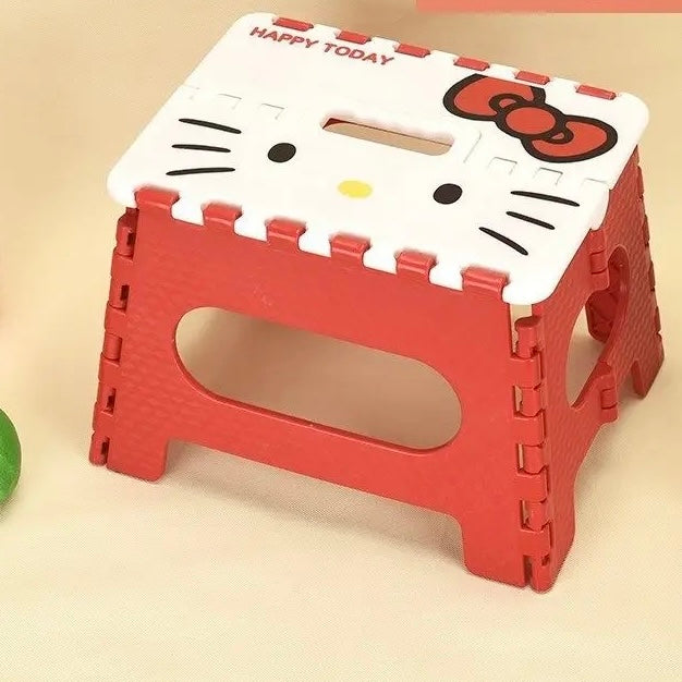 Hellokitty Laundry Folding Lightweight Step Stool is Sturdy Enough to Support Adults for Kitchen, Bathroom or Bedroom