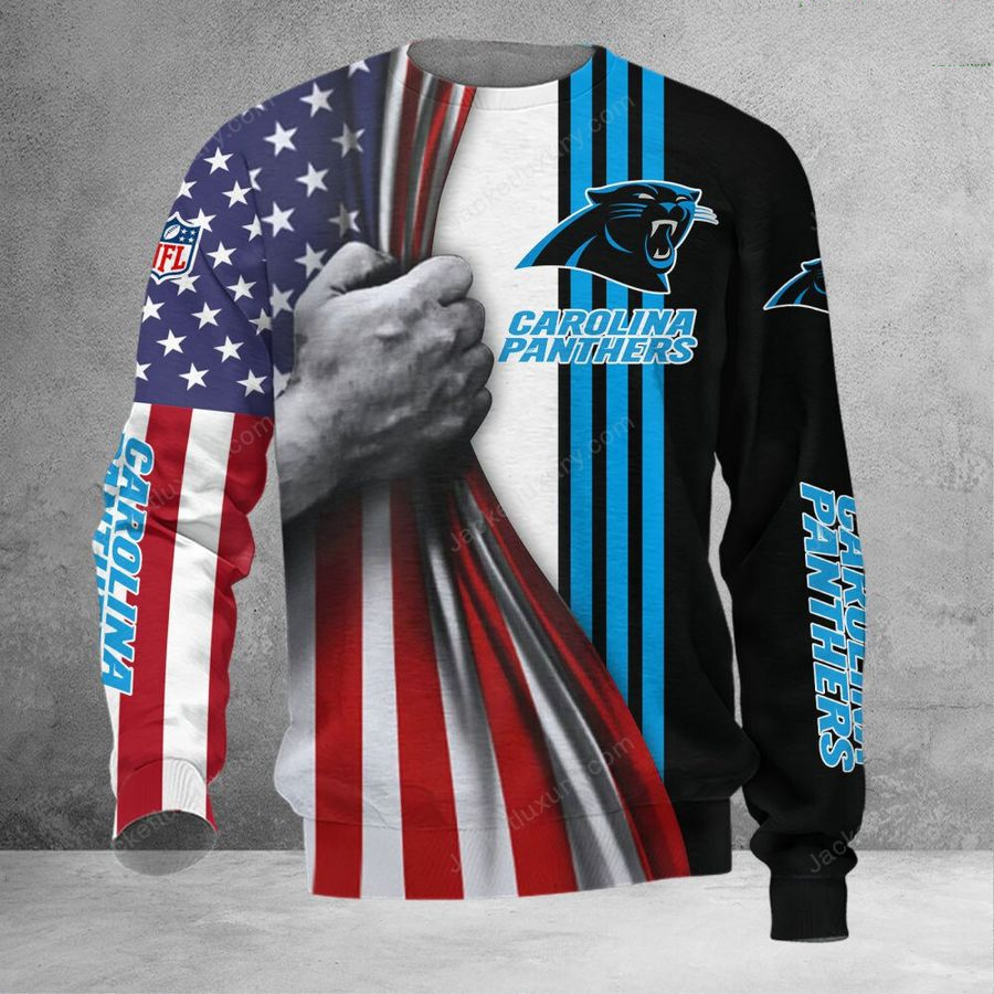 CAROLINA PANTHERS 3D HOODIE SKULL0804