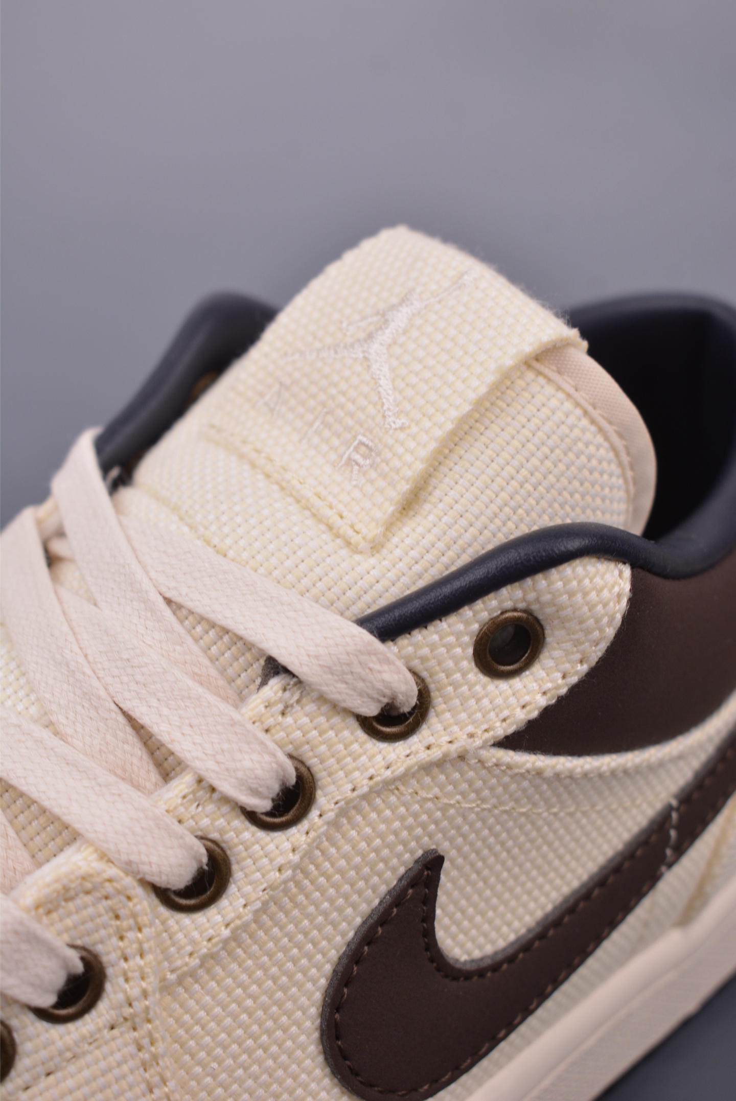 Nike Air Jordan 1 Low AJ1 Basketball Shoes Canvas Beige Brown IB8058-110