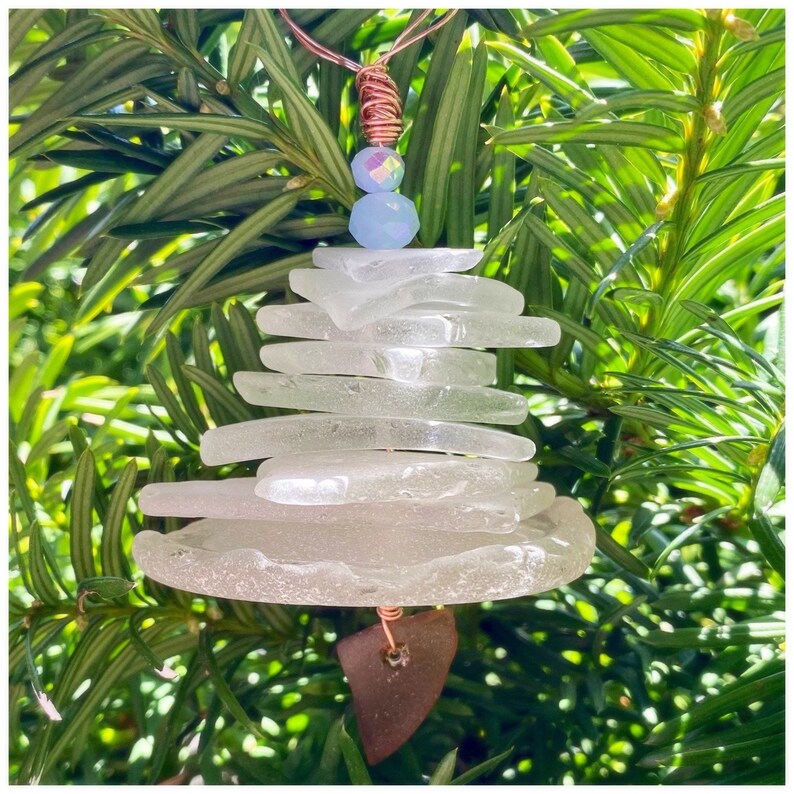 sea glass tree ornament