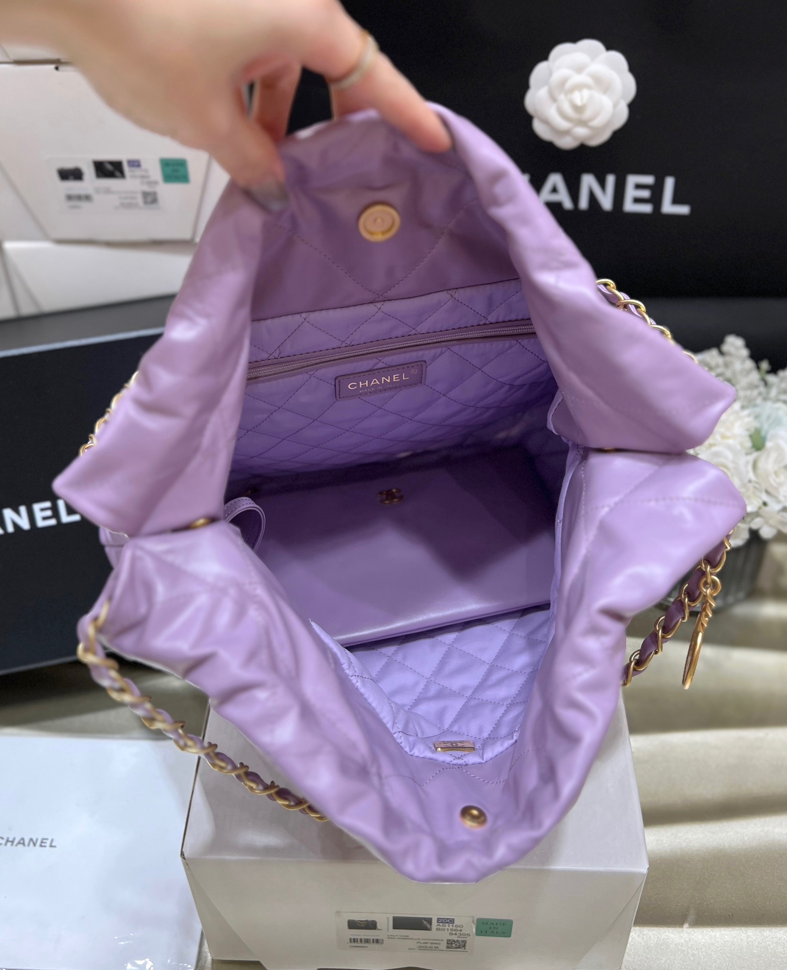 Chanel 24S Spring/Summer Collection Rivet Denim Handbag AS3260