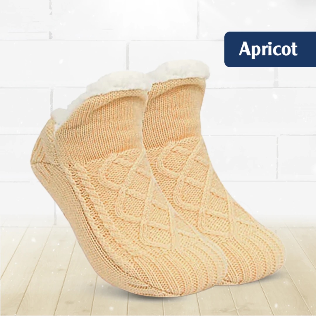 FleeceSox - Fleece-Lined Non-Slip Thermal Slippers Socks