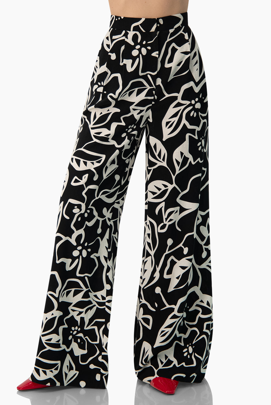 Pantalon estampado recto