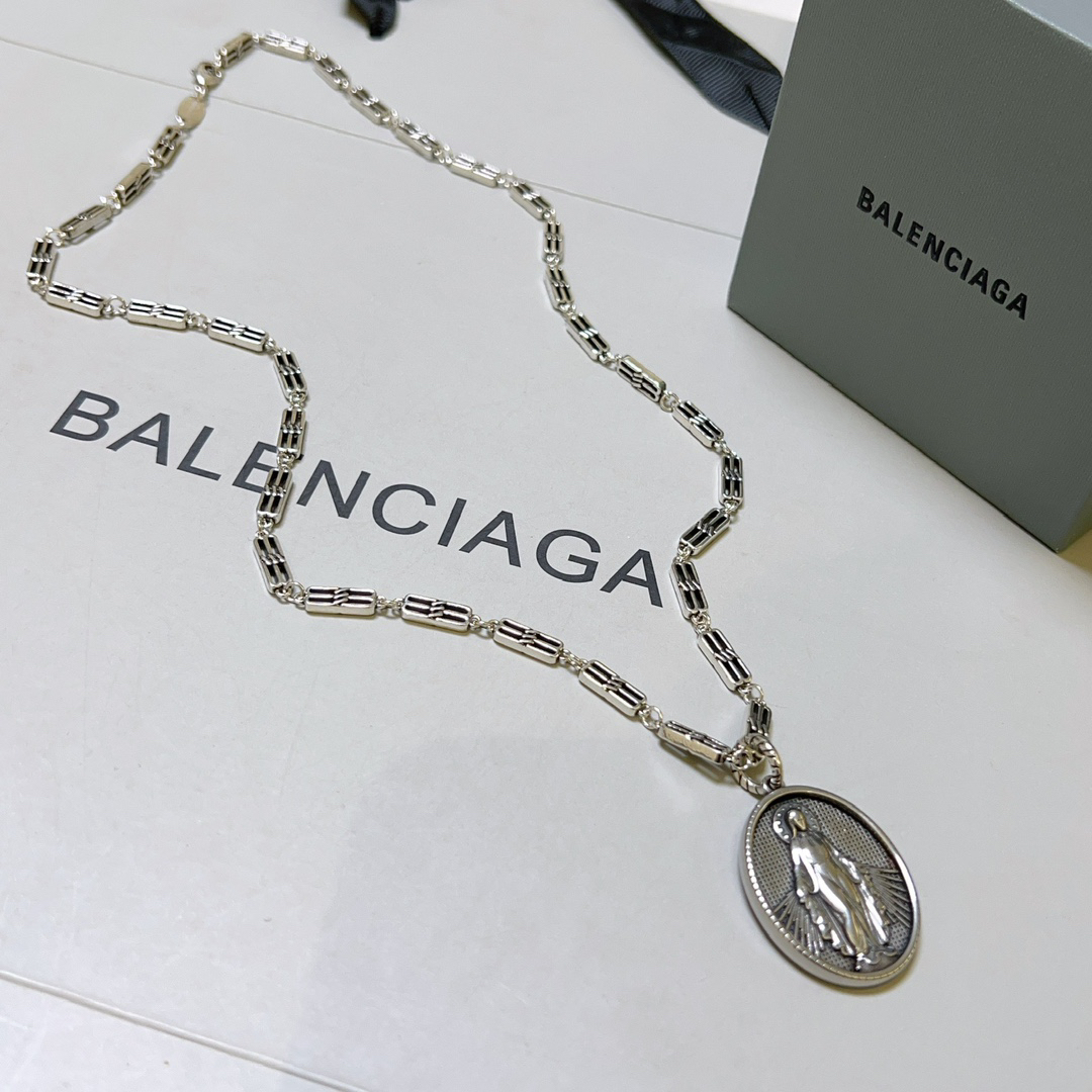 Balenciaga Jesus Chain Vintage Necklace