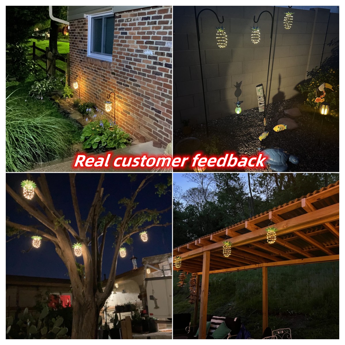 Waterproof Solar Outdoor Pineapple Lamps