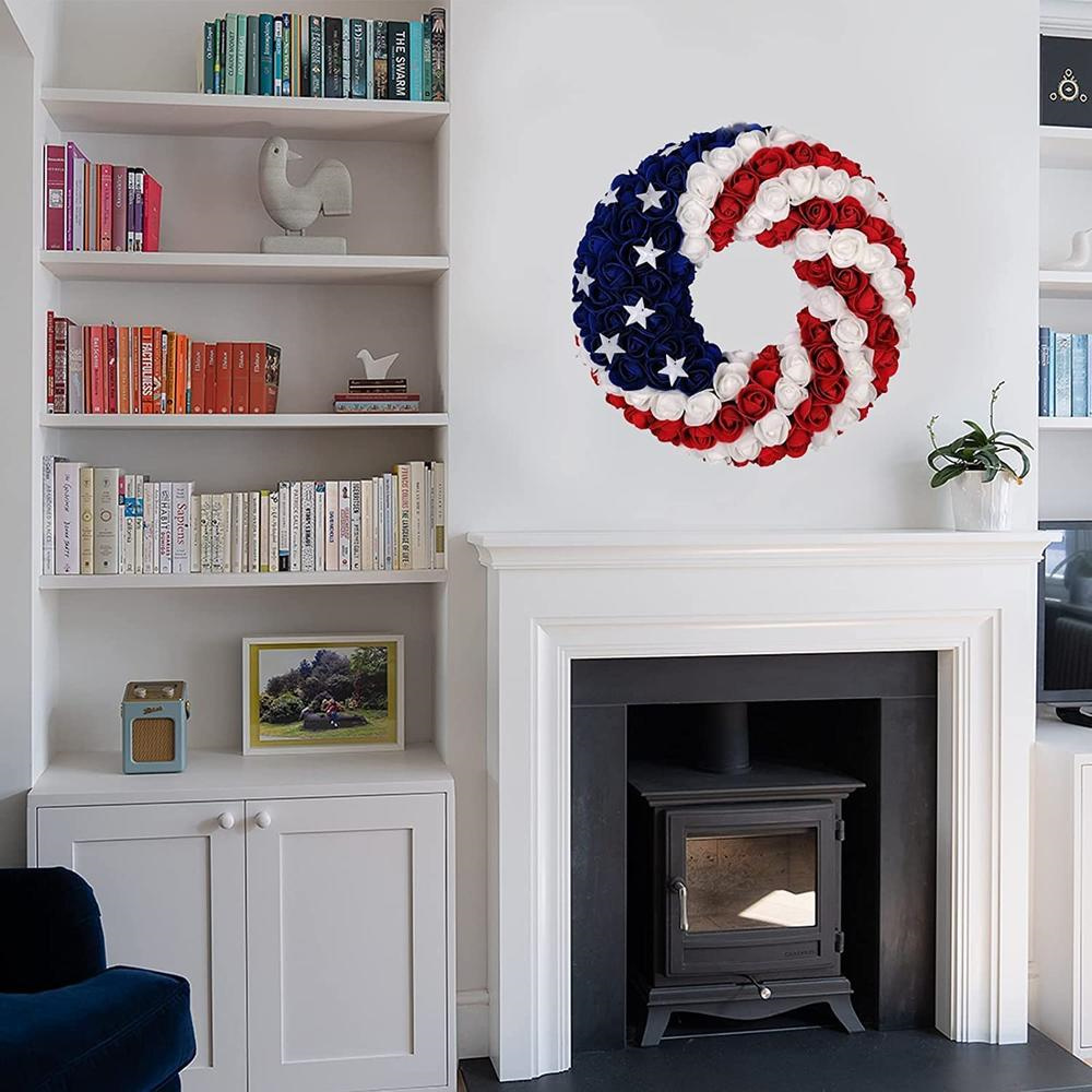 🔥[SAVE 50% OFF]-- 45CM/18 Inch Handmade American Flag Wreath