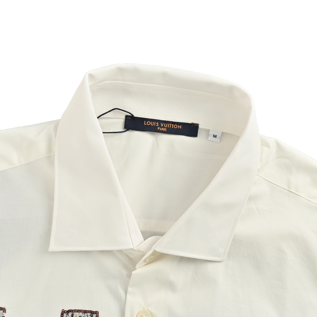 Louis Vuitton 24Fw beaded logo shirt