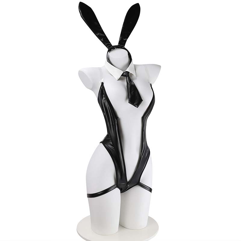 Cosplay Bunny PU Jumpsuit Sexy Lingerie