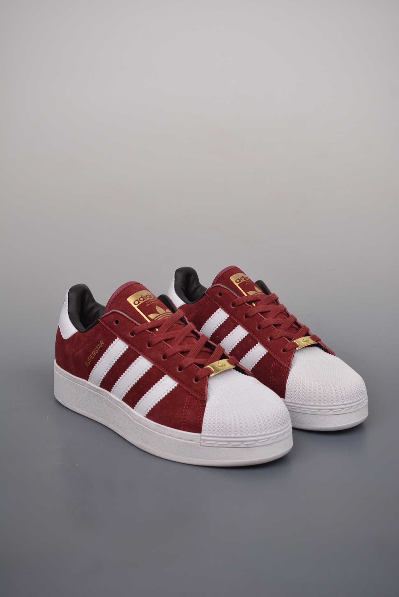 Adidas Originals Superstar XLG Burgundy Red and White IE9872