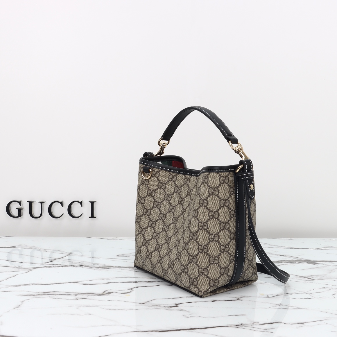 Gucci GG Emblem Small Bucket Bag 815118 FAD6L 9741
