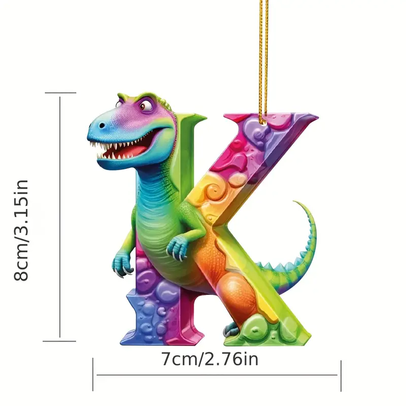 🦖🦖Christmas Dinosaur Alphabet Ornaments