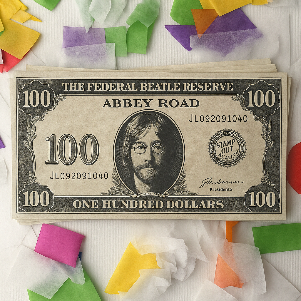 BEATLES ABBEY ROAD TOUR DOLLAR BILL PLAY MONEY