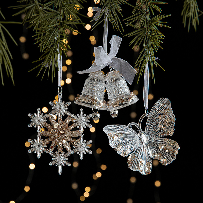 🎅2024 Christmas Promos🔥Christmas decorations sequins acrylic transparent pendant