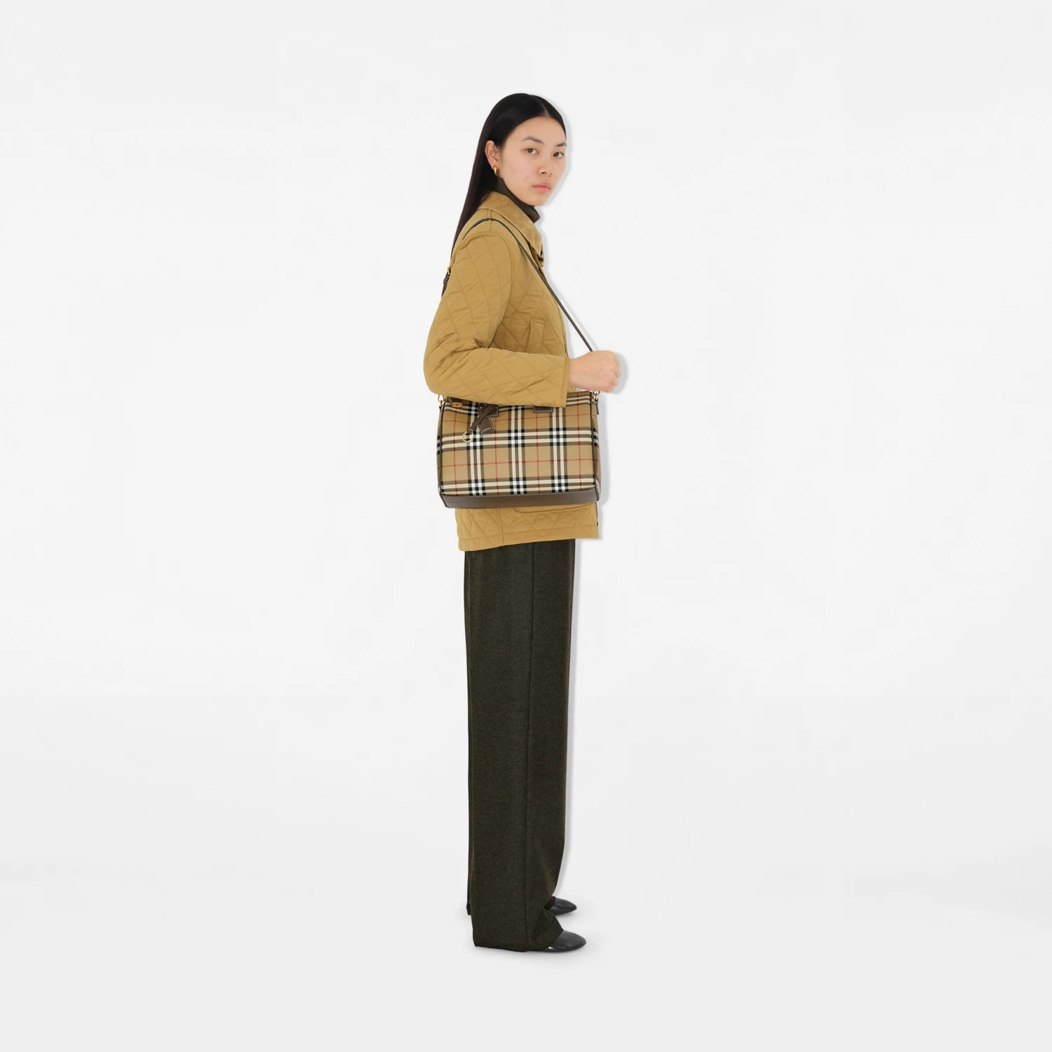 Burberry Medium Check Bowling Bag 80998131
