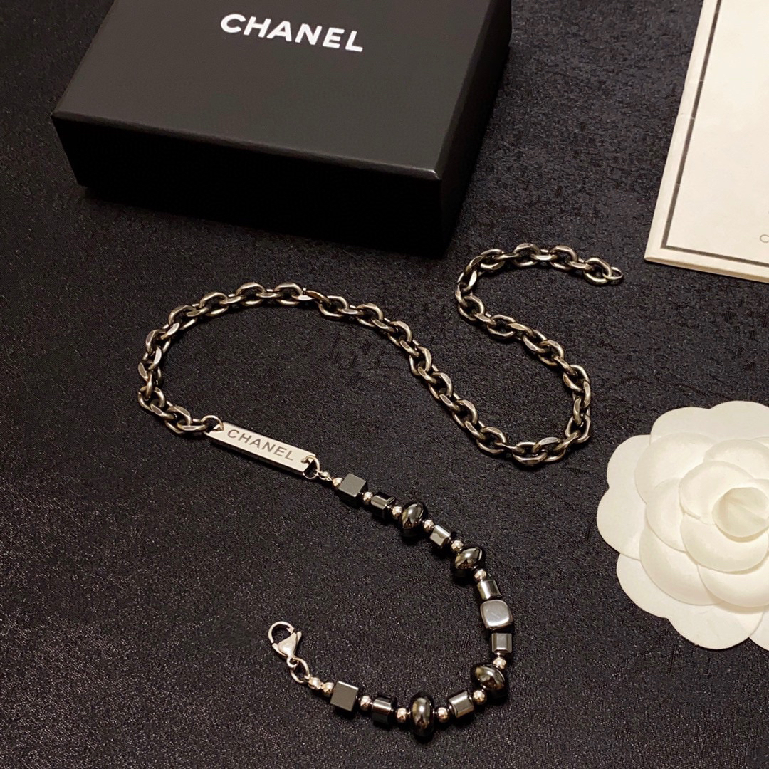 Chanel Natural Hematite Necklace
