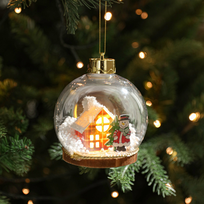 🎄Cozy Glow LED Christmas Cabin Ornament