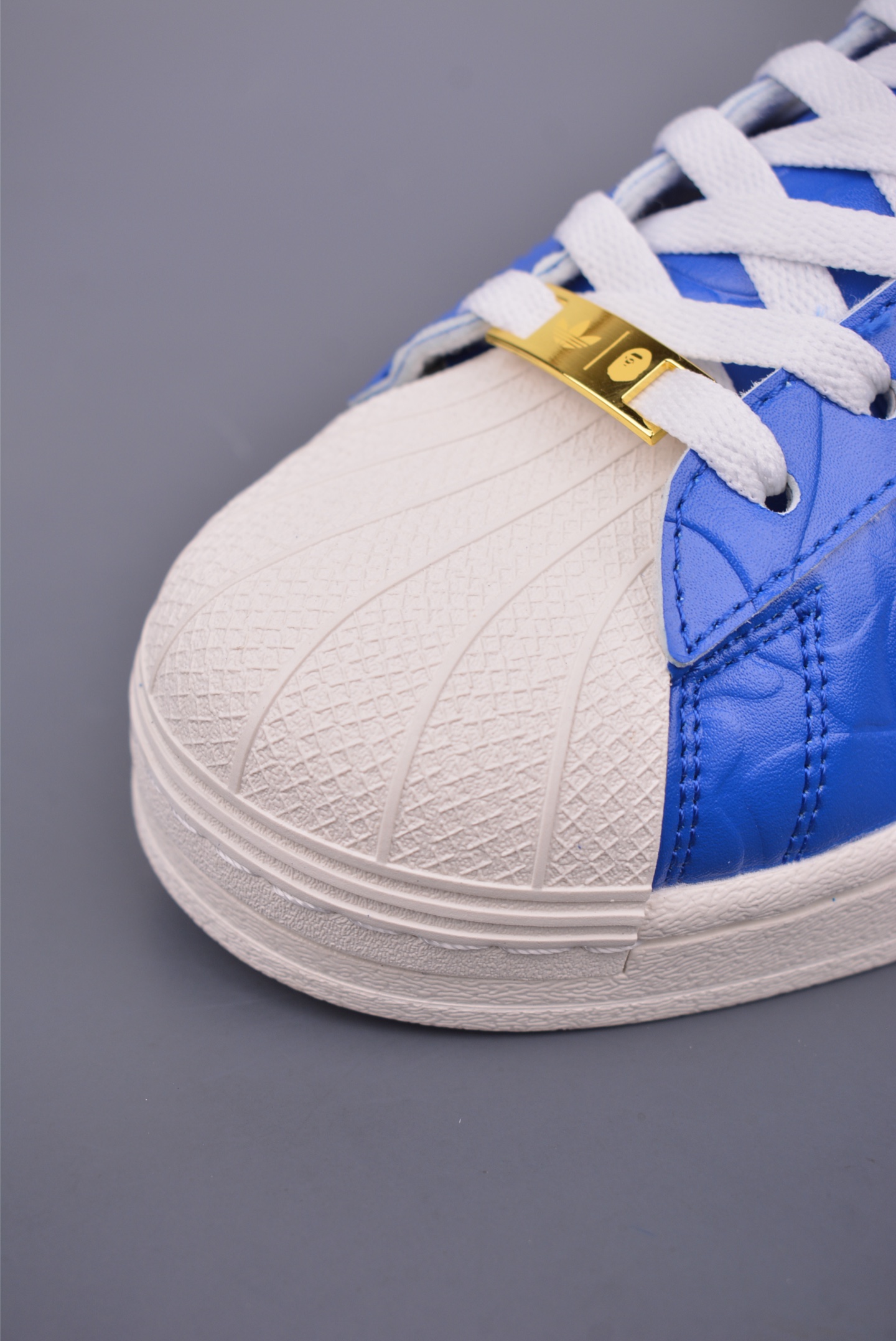 BAPE x Adidas Originals Superstar 80s Sneakers Joint Blue, White and Gold JR2702