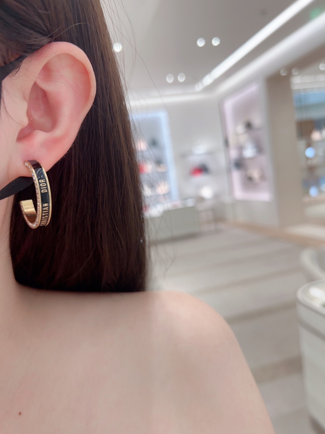 Dior diamond earrings