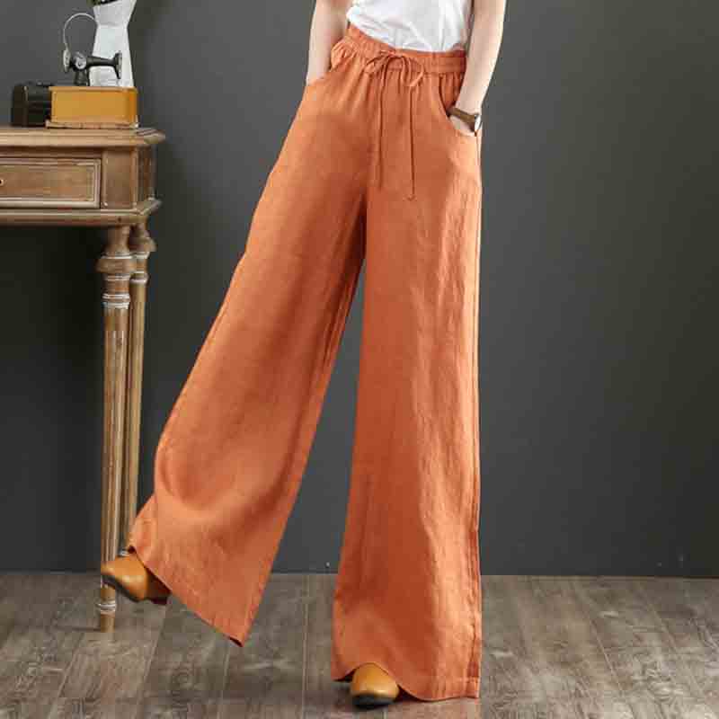 Basic Comfy Elastic Waist Drawstring Pants