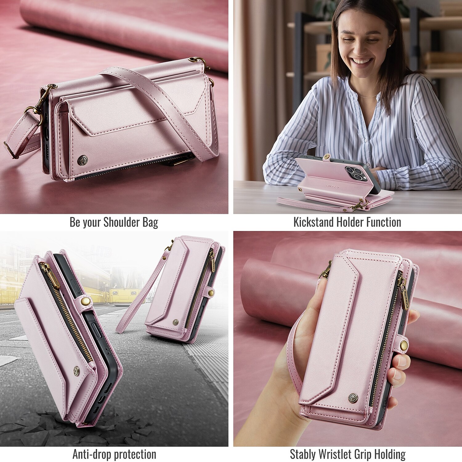 Wallet + Phone Case + Crossbody Bag — All in One!