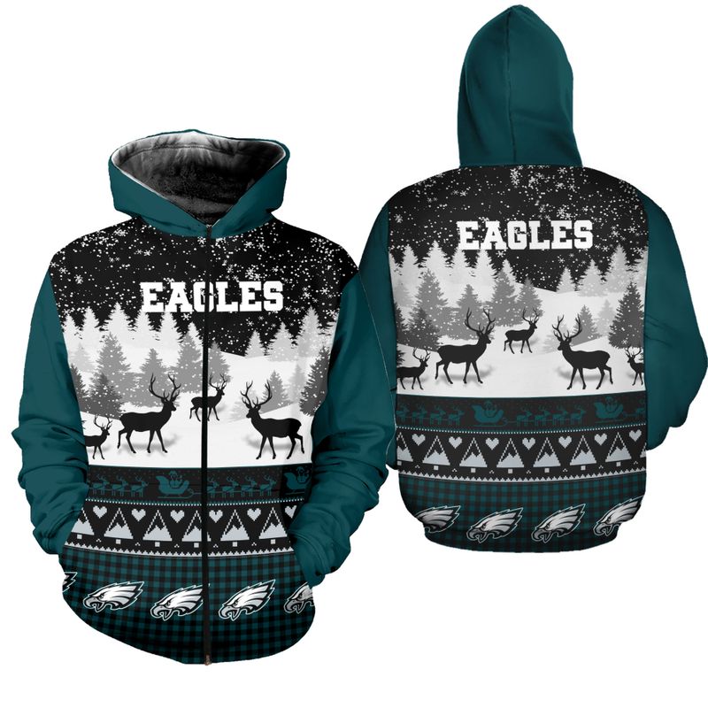 PHILADELPHIA EAGLES HOODIE 3D GIFT FOR XMAS