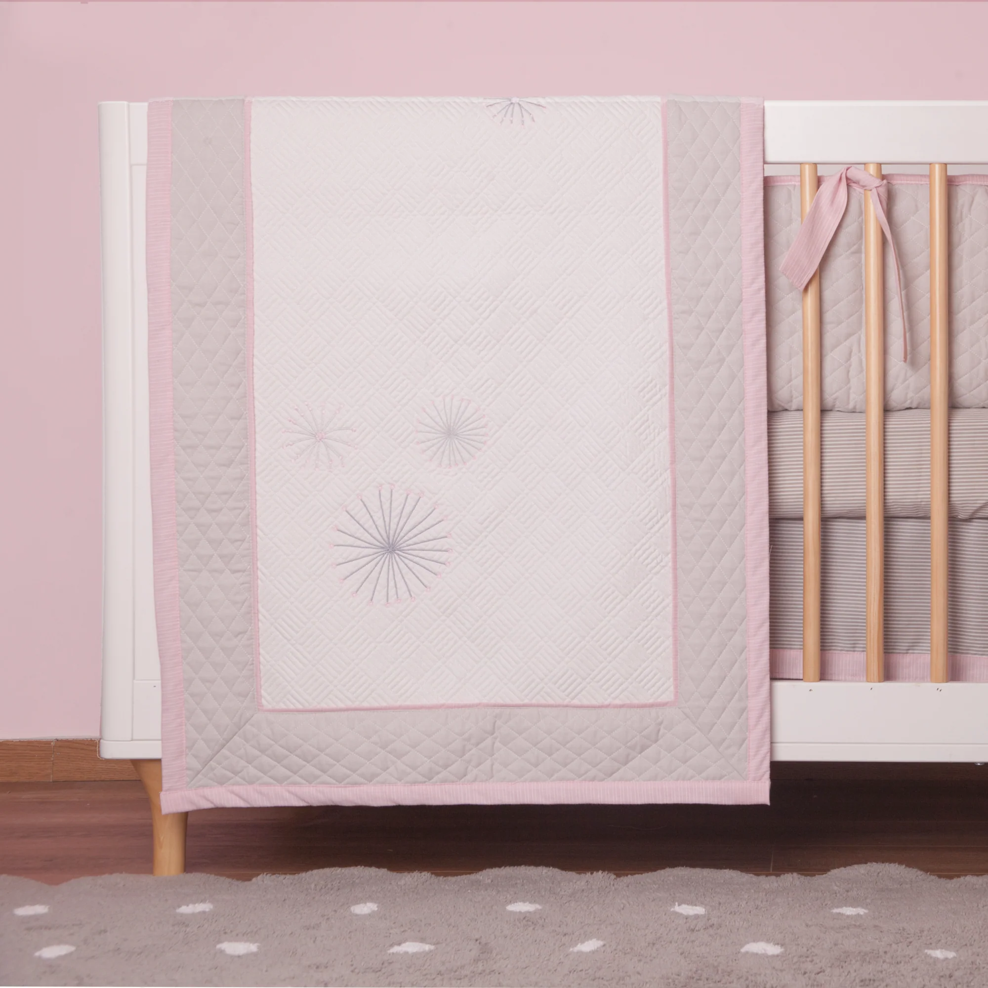 Juego de cuna Círculo Rosa