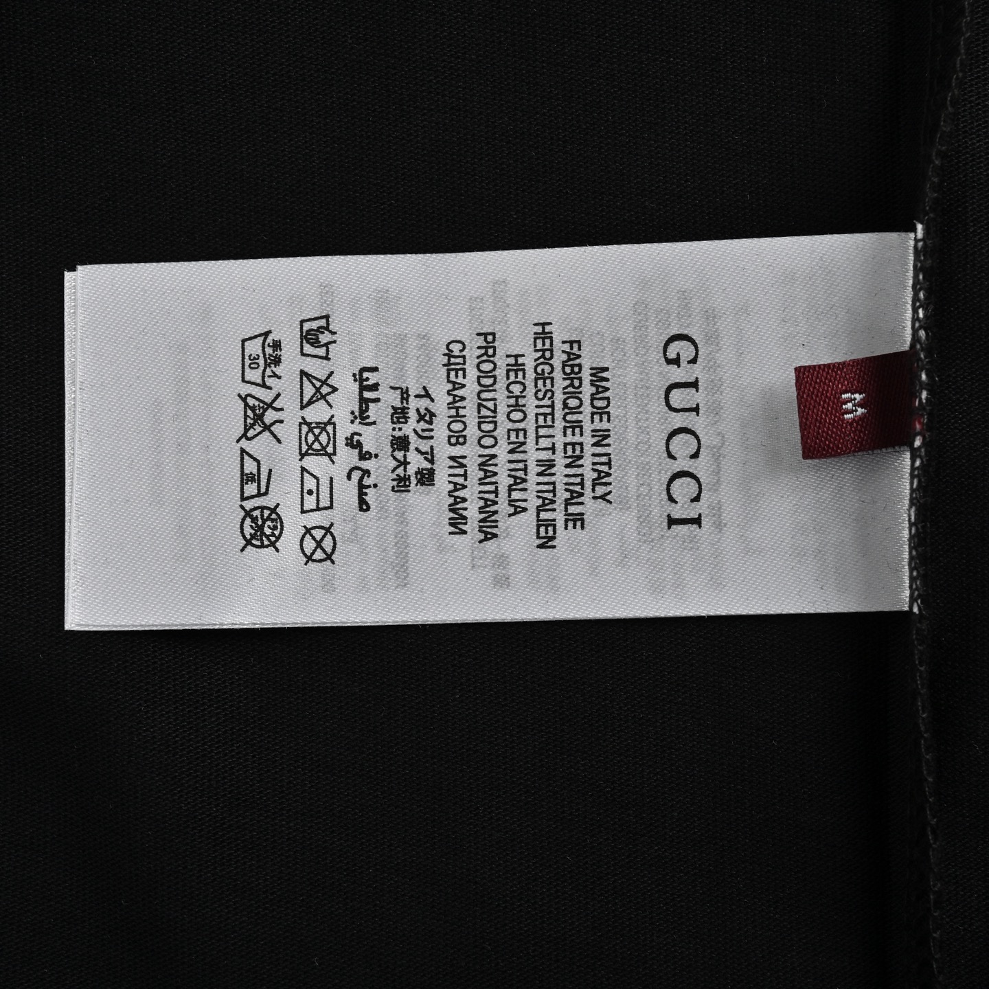 Gucci 25ss shadow double G back lettering logo short sleeve