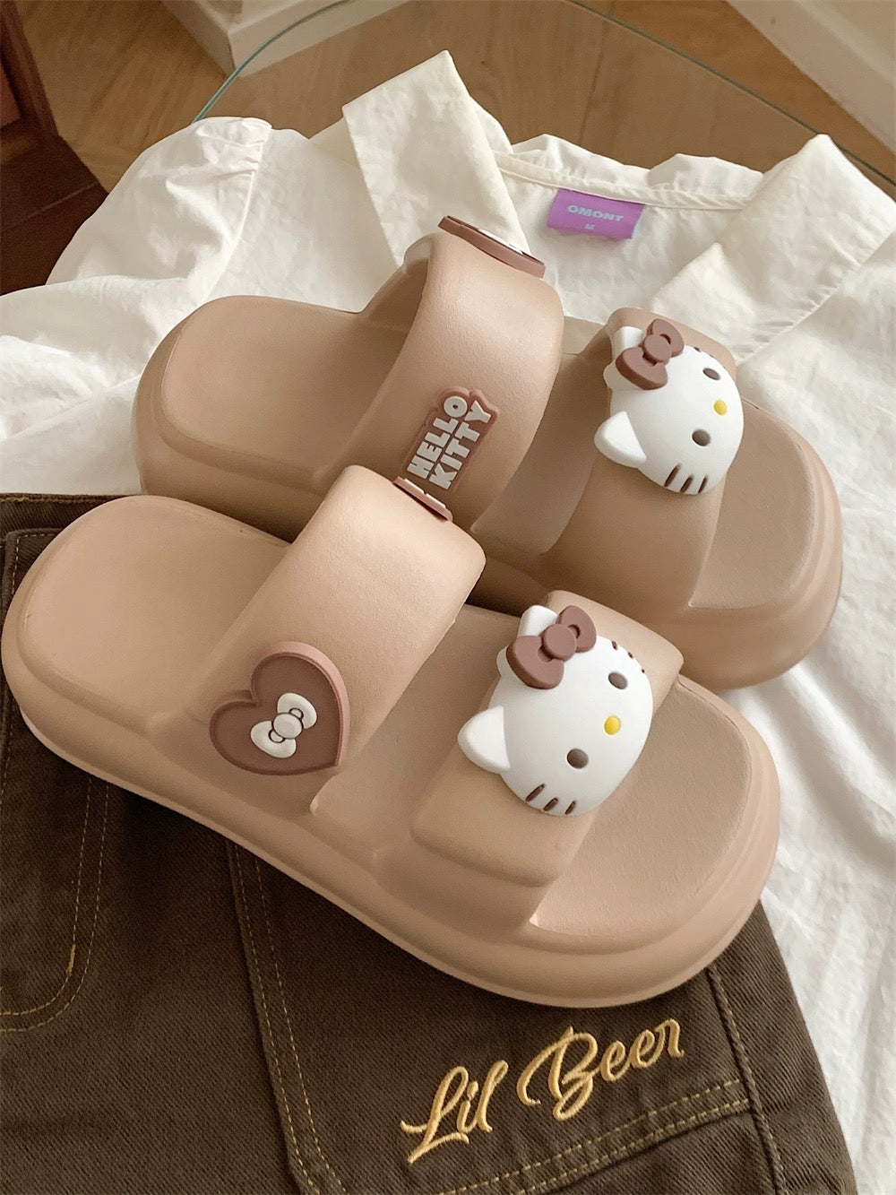 Sanrio Sandals Double Strap Waterproof EVA Chunky Slides