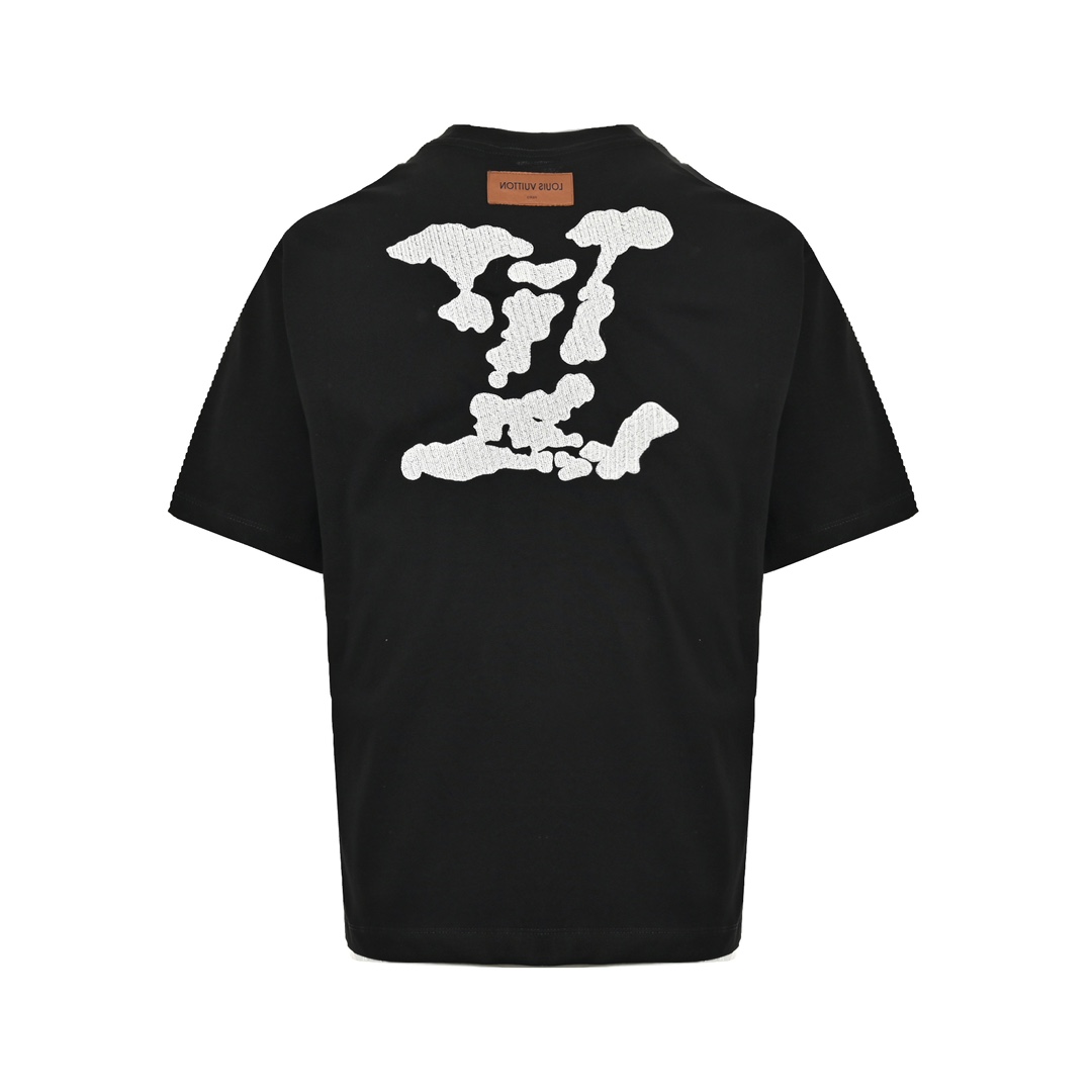 Louis Vuitton 24ss embroidered logo short sleeve