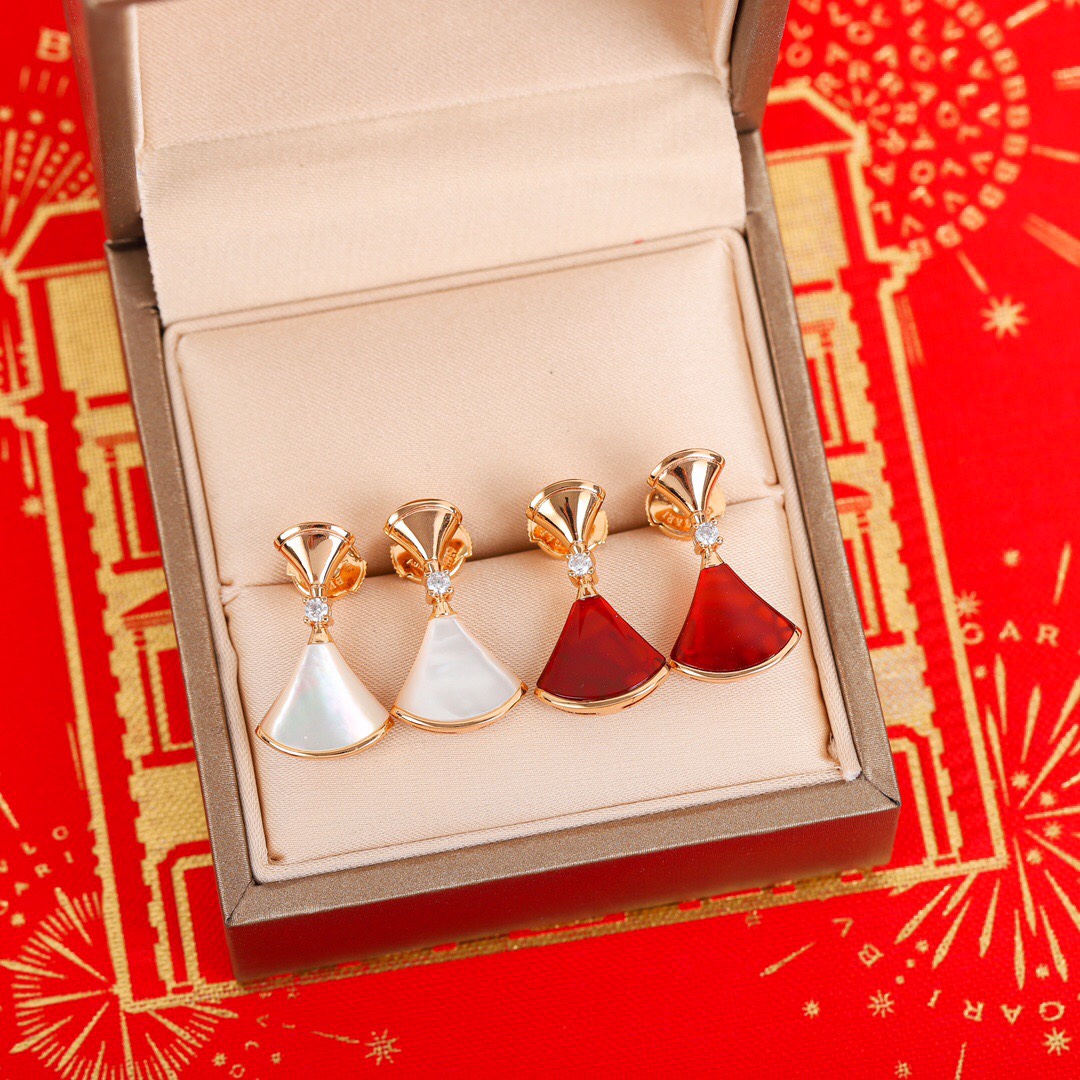 Bulgari fan-shaped earrings
