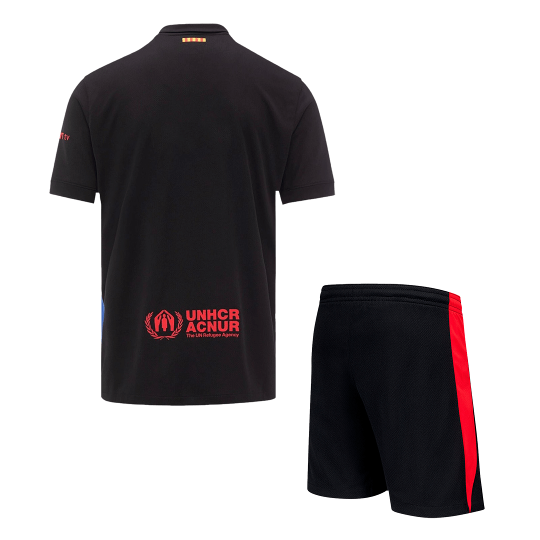 Barcelona Away Football Shirt Kit (Shirt + Shorts) 2024/25 - Spotify Logo without Text
