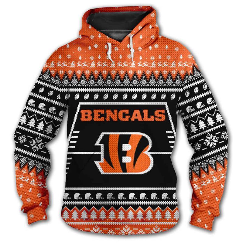 CINCINNATI BENGALS 3D CHRISTMAS HOODIE ABC02