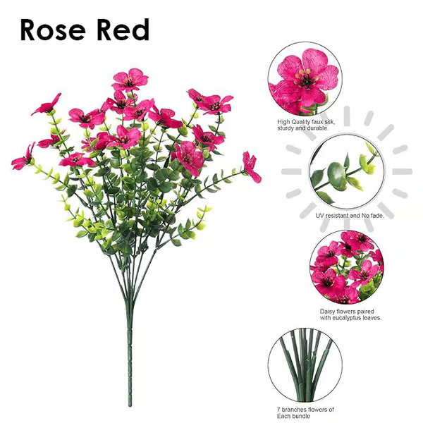 🔥Last Day 49% OFF🔥UV Resistant Silk - Artificial Faux Flowers Eucalyptus Violets