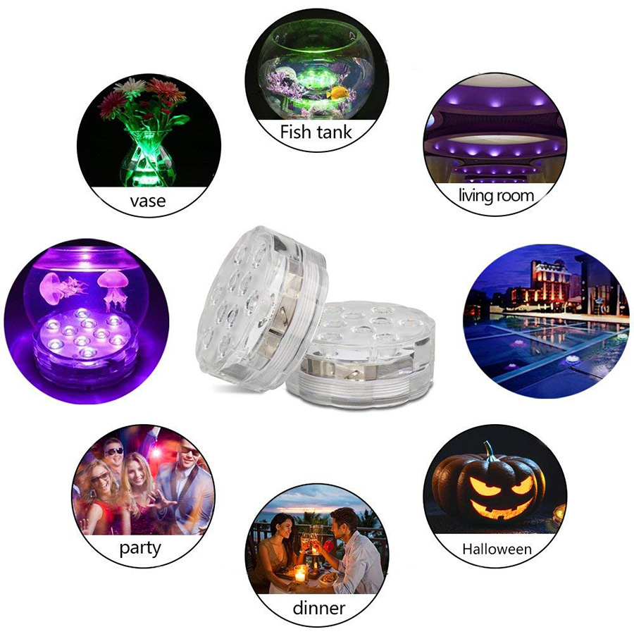 (SUMMER HOT SALE- Save 50% OFF) Submersible LED Pool Lights Remote Control (RF)