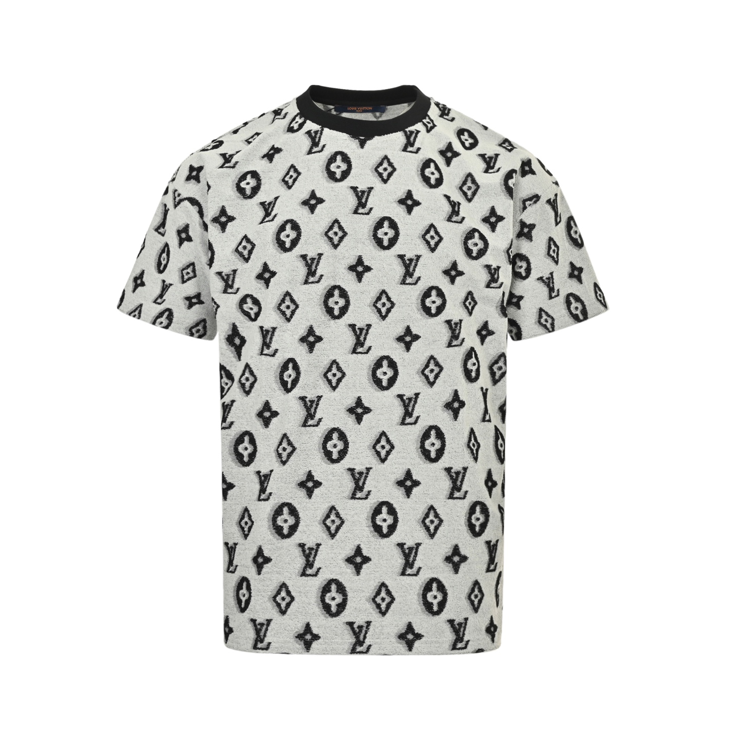Louis Vuitton 25ss all-over monogram logo jacquard towel short-sleeved shirt
