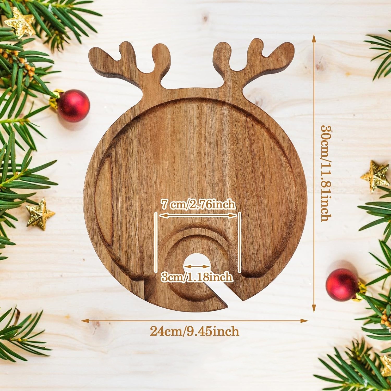 🎅2024 Christmas Promos🔥Christmas Charcuterie Boards 12 Inch Wine Appetizer Plates