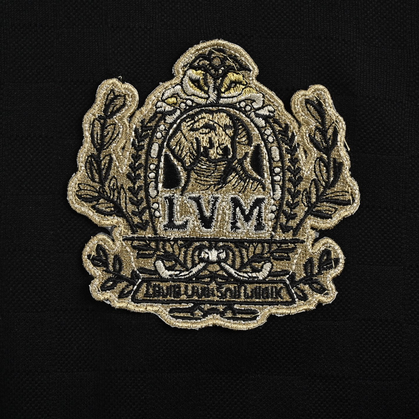 Louis Vuitton 25ss short sleeve with gold-tone embroidered piqué checkerboard