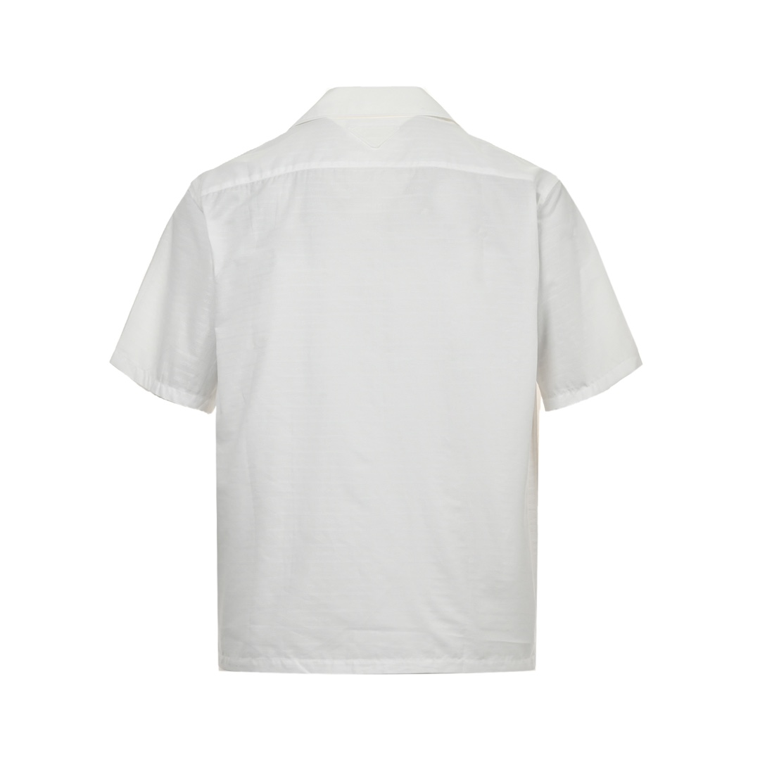 Prada 24ss short-sleeved jacquard shirt
